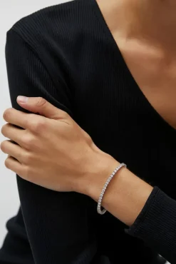 4 Prong N-dia Tennis Bracelet in White^No.6 Store Best