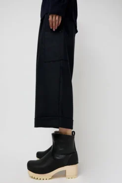 5" Pull on Shearling Clog Boot on Mid Tread in Ink Aviator on White Base^No.6 Store Best