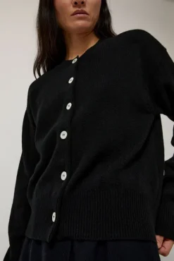 Ada Crewneck Cardigan in Black^No.6 Store Fashion