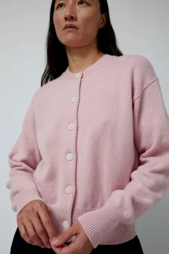 Ada Crewneck Cardigan in Pink^No.6 Store Sale