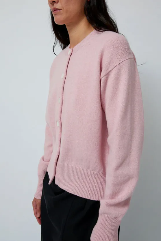 Ada Crewneck Cardigan in Pink^No.6 Store Sale