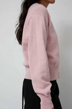 Ada Crewneck Cardigan in Pink^No.6 Store Sale