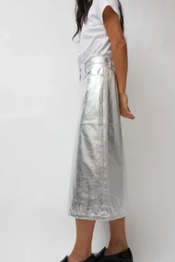 Aimee Skirt in Silver^No.6 Store Sale