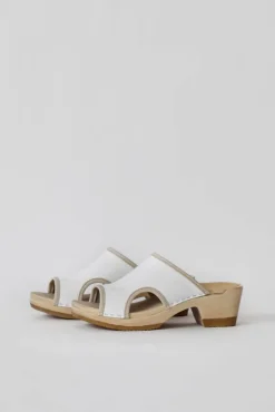 Alexis Clog on Mid Heel in White Patent^No.6 Store Best