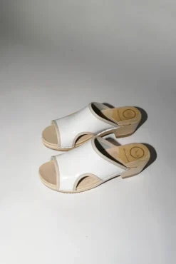 Alexis Clog on Mid Heel in White Patent^No.6 Store Best