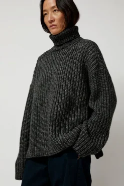Alpaca Rib Turtleneck in Charcoal^No.6 Store Discount