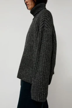 Alpaca Rib Turtleneck in Charcoal^No.6 Store Discount