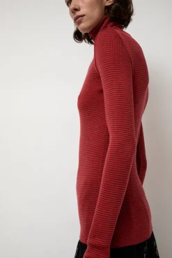 Alpha Rollneck in Paradise Red Fine Stripes^No.6 Store Online