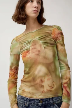 Arc Long Sleeve Top in Sage Molten Floral^No.6 Store Best