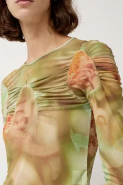 Arc Long Sleeve Top in Sage Molten Floral^No.6 Store Best