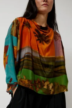 Asymmetric Top in Print G^No.6 Store Sale