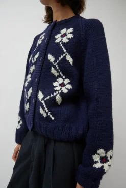 Atomic Flower Cardigan in Navy^No.6 Store New