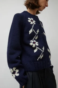 Atomic Flower Cardigan in Navy^No.6 Store New
