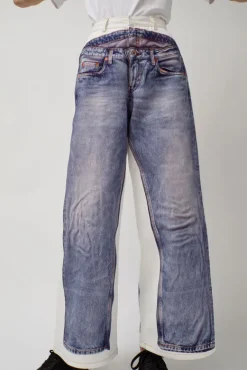 Augmented Jeans in White and Blue^No.6 Store Online