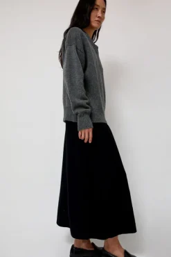 Balla Slouch V Neck Sweater in Derby Grey^No.6 Store Hot