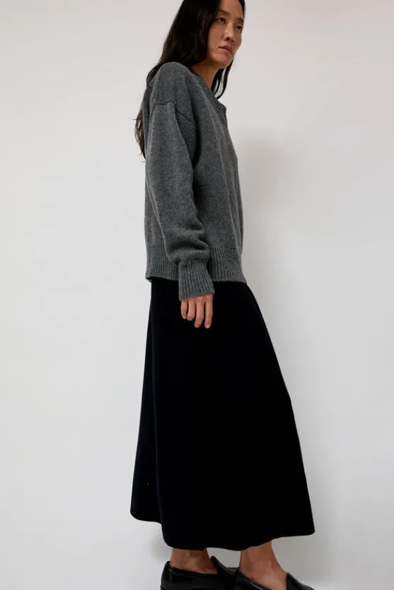 Balla Slouch V Neck Sweater in Derby Grey^No.6 Store Hot