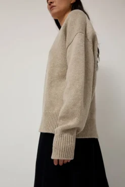 Balla Slouch V Neck Sweater in Beige^No.6 Store Discount