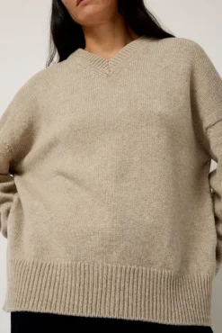 Balla Slouch V Neck Sweater in Beige^No.6 Store Discount