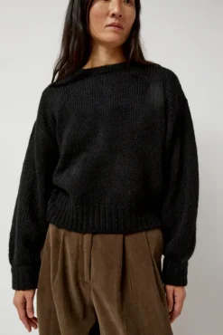 Balloon Sleeve Sweater in Black^No.6 Store Best
