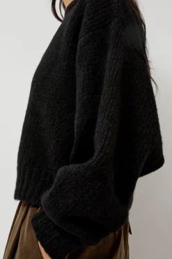 Balloon Sleeve Sweater in Black^No.6 Store Best