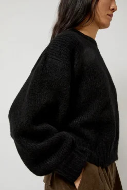Balloon Sleeve Sweater in Black^No.6 Store Best