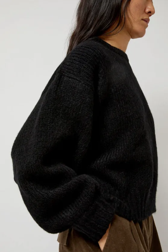 Balloon Sleeve Sweater in Black^No.6 Store Best