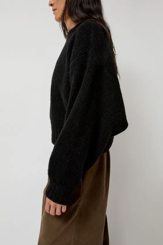 Balloon Sleeve Sweater in Black^No.6 Store Best