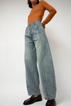 Barrel Denim Pants in Light Blue^No.6 Store Sale