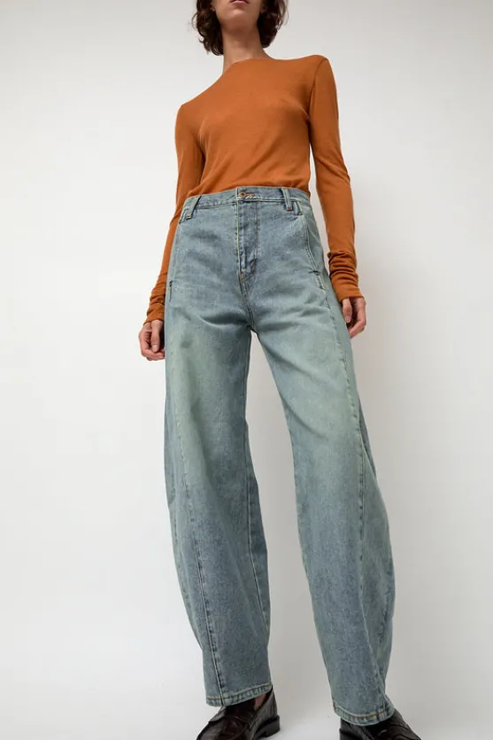 Barrel Denim Pants in Light Blue^No.6 Store Sale