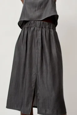 Basic Skirt in Black Tencel^No.6 Store Sale