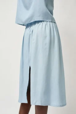 Basic Skirt in Light Blue Tencel^No.6 Store Fashion