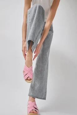 Basket Clog on Mid Wedge in Pink Patent^No.6 Store Fashion