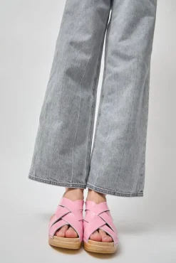 Basket Clog on Mid Wedge in Pink Patent^No.6 Store Fashion