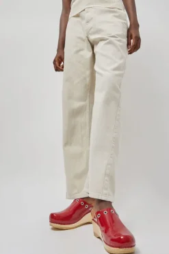 Bella Clog on Mid Wedge in Red Patent with Eyelets^No.6 Store Best