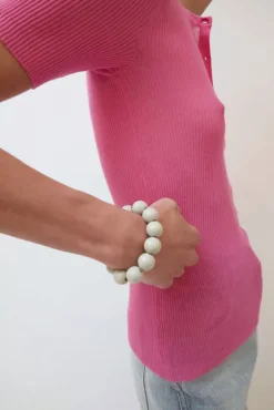 Big Perlen Bracelet in Light Grey^No.6 Store Best