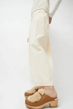 Billie Fur Clog on Mid Heel in Palomino^No.6 Store Best