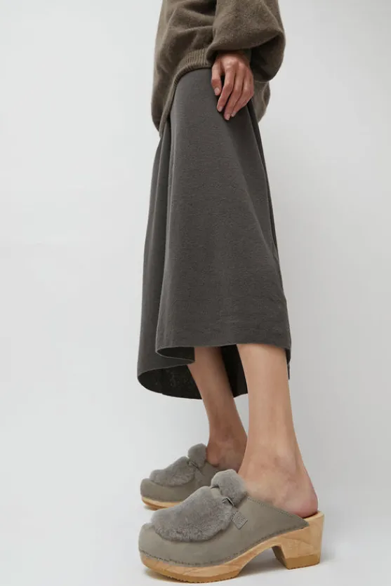 Billie Fur Clog on Mid Heel in Mist^No.6 Store Best
