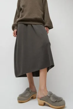Billie Fur Clog on Mid Heel in Mist^No.6 Store Best