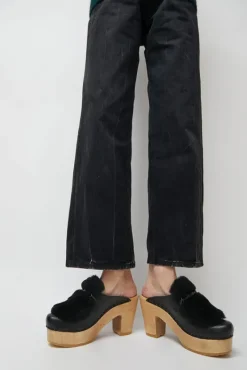 Billie Fur Clog on Platform in Black^No.6 Store Hot