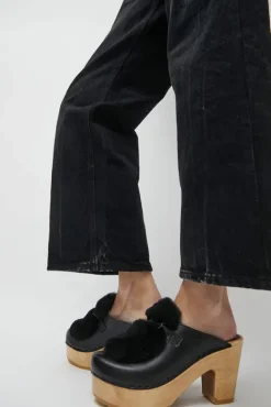 Billie Fur Clog on Platform in Black^No.6 Store Hot