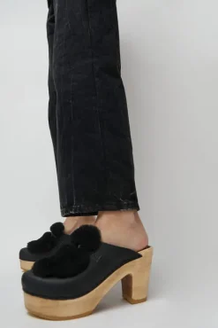 Billie Fur Clog on Platform in Black^No.6 Store Hot