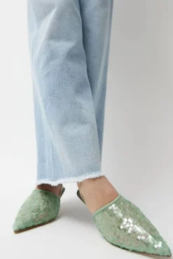Bit Mules in Mint Sequin^No.6 Store Online