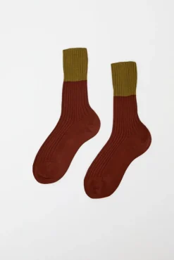 Bitone Cotton Socks in Cocco^No.6 Store Fashion
