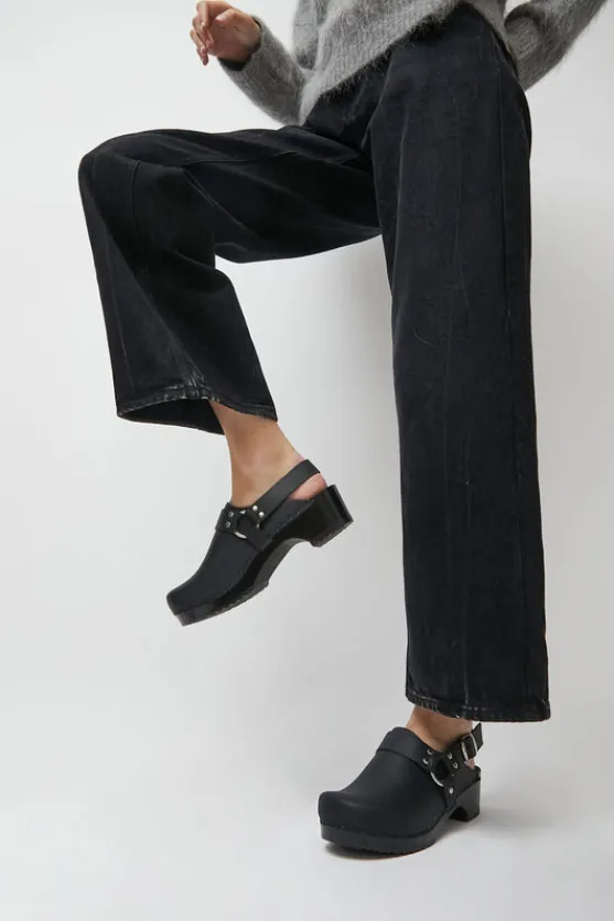 Brando Clog on Vintage Base in Black on Black Base^No.6 Store Fashion