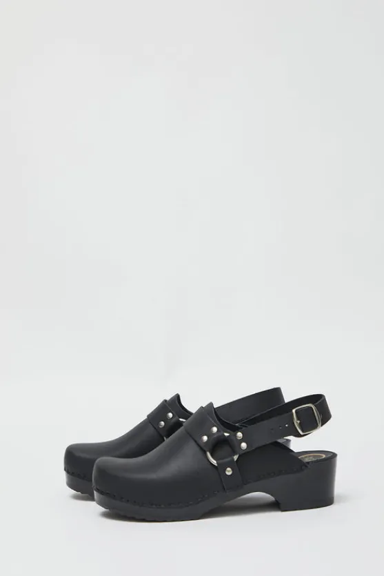 Brando Clog on Vintage Base in Black on Black Base^No.6 Store Fashion
