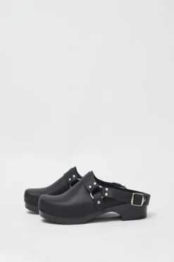 Brando Clog on Vintage Base in Black on Black Base^No.6 Store Fashion
