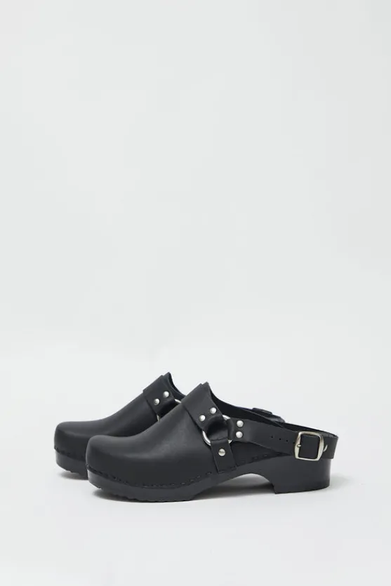 Brando Clog on Vintage Base in Black on Black Base^No.6 Store Fashion
