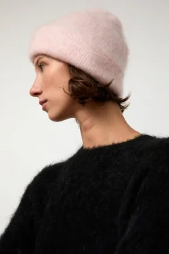 Brushed Mohair Beanie in Blush^No.6 Store Outlet