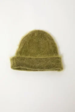 Brushed Mohair Beanie in Matcha^No.6 Store Sale