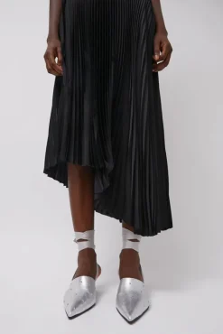 Byul Ribbon Mules in Silver^No.6 Store Fashion